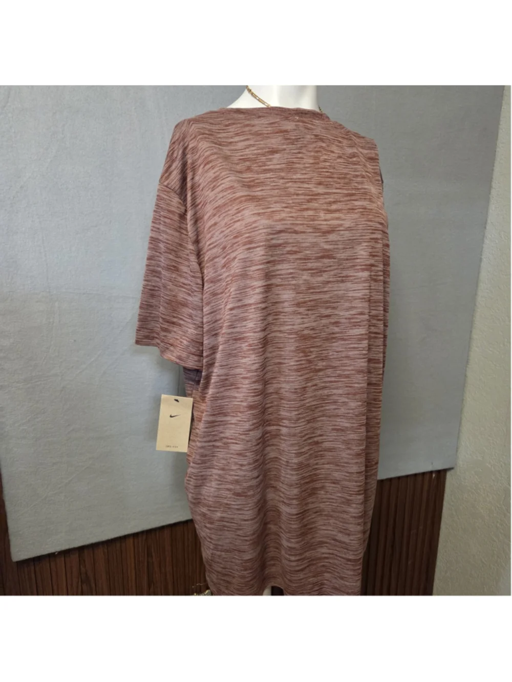 Men's Nike Dri-FIT Short Sleeve Tee XXL Brown White